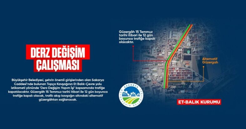 Topça Köprüsü 12 gün kapalı: Sakarya’da trafik yeni güzergâhtan akacak